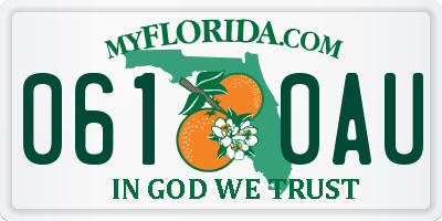 FL license plate 0610AU
