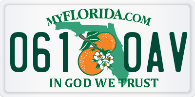 FL license plate 0610AV