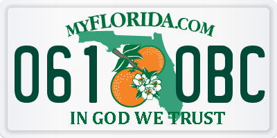 FL license plate 0610BC