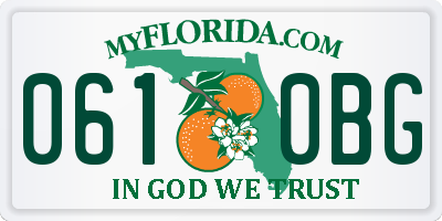 FL license plate 0610BG