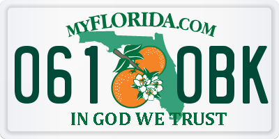 FL license plate 0610BK