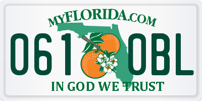 FL license plate 0610BL