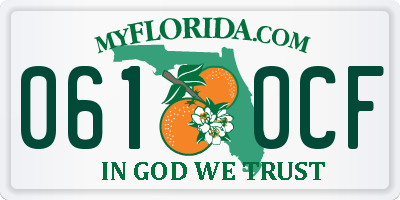 FL license plate 0610CF