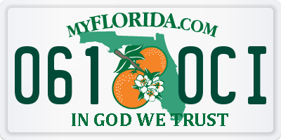FL license plate 0610CI