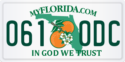 FL license plate 0610DC