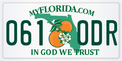 FL license plate 0610DR