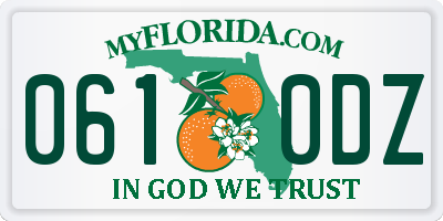 FL license plate 0610DZ