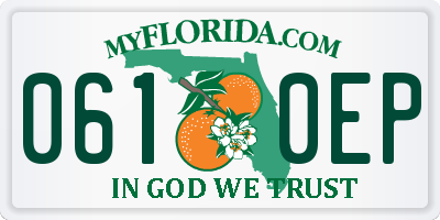 FL license plate 0610EP