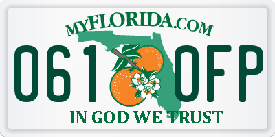 FL license plate 0610FP