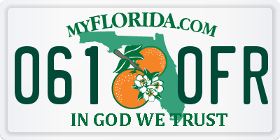 FL license plate 0610FR