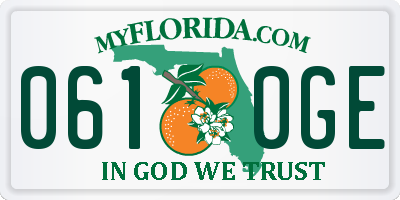 FL license plate 0610GE