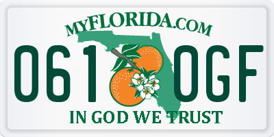 FL license plate 0610GF