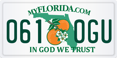 FL license plate 0610GU