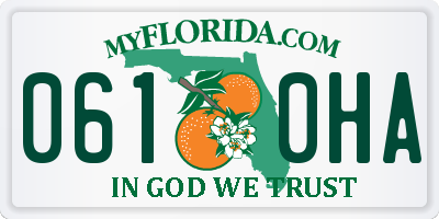 FL license plate 0610HA
