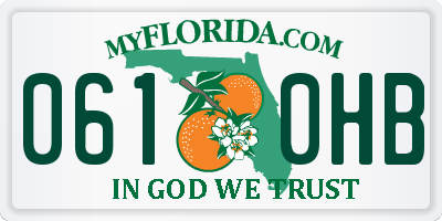 FL license plate 0610HB