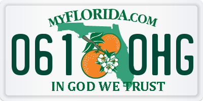 FL license plate 0610HG