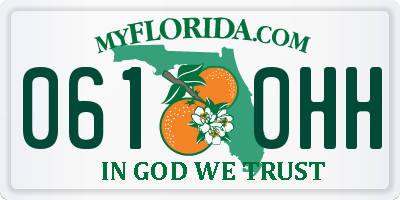 FL license plate 0610HH