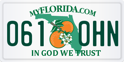 FL license plate 0610HN