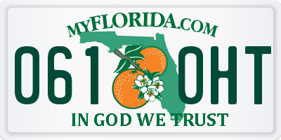 FL license plate 0610HT