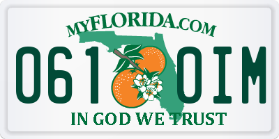 FL license plate 0610IM