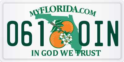 FL license plate 0610IN