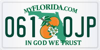 FL license plate 0610JP