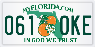FL license plate 0610KE