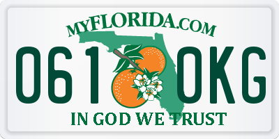 FL license plate 0610KG