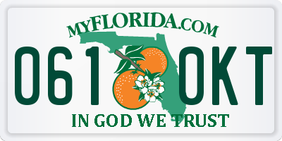 FL license plate 0610KT