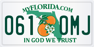 FL license plate 0610MJ