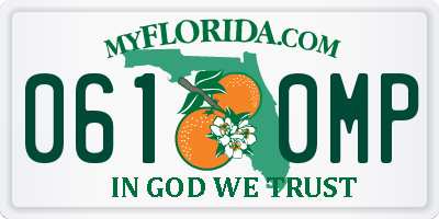 FL license plate 0610MP