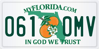 FL license plate 0610MV