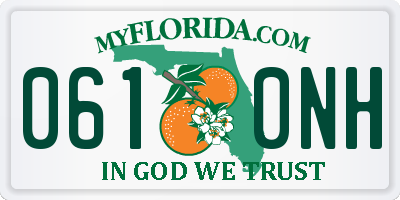 FL license plate 0610NH