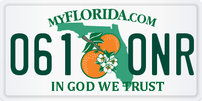 FL license plate 0610NR