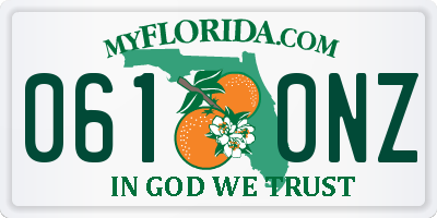 FL license plate 0610NZ