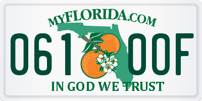 FL license plate 0610OF