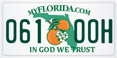 FL license plate 0610OH
