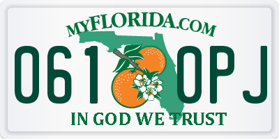 FL license plate 0610PJ