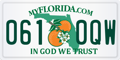 FL license plate 0610QW