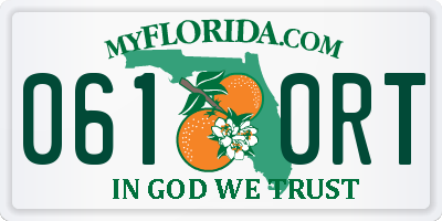 FL license plate 0610RT