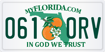 FL license plate 0610RV