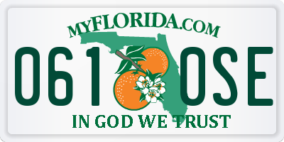 FL license plate 0610SE