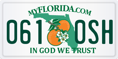 FL license plate 0610SH
