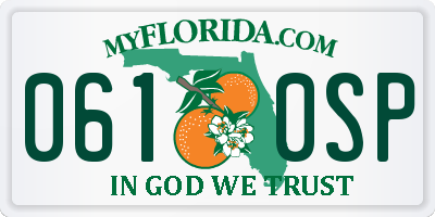 FL license plate 0610SP