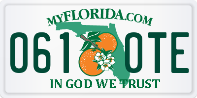 FL license plate 0610TE