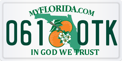 FL license plate 0610TK