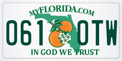 FL license plate 0610TW