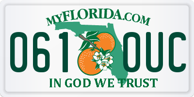 FL license plate 0610UC