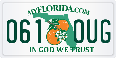 FL license plate 0610UG