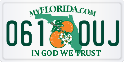 FL license plate 0610UJ
